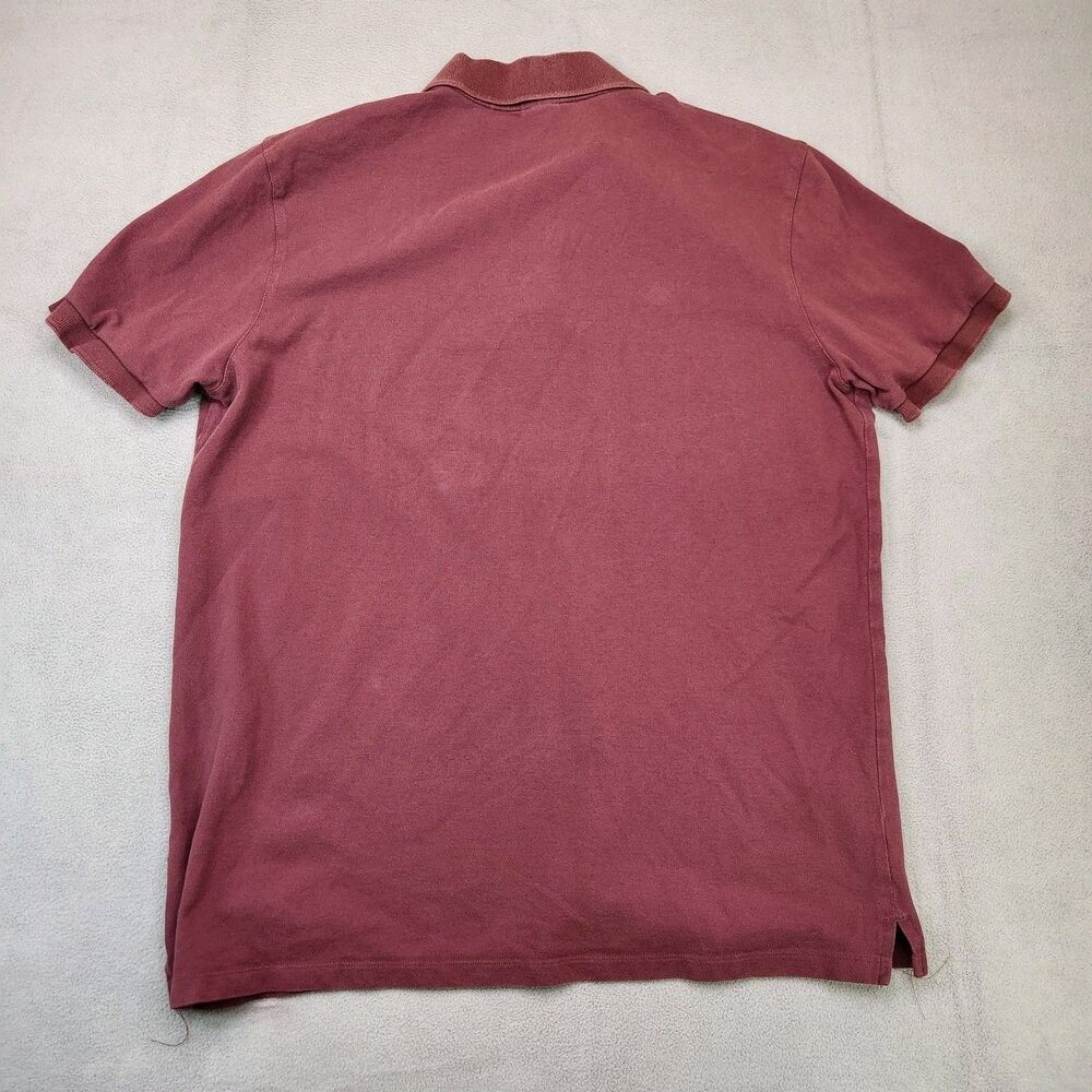 Hugo Boss Polo Shirt Men's 2XL Burgundy Red Short Sleeve Cotton Pique Golf - Picture 6 of 6